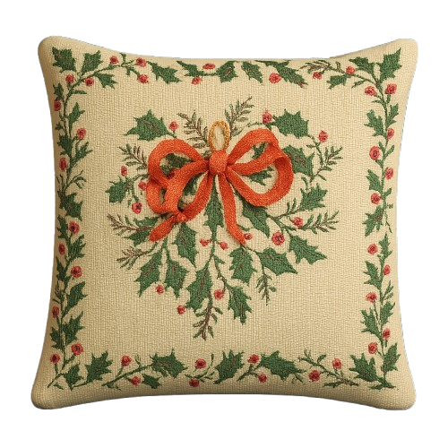 ORNATE HOLLY CHRISTMAS HEART