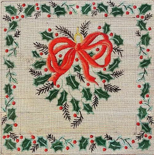 Cœur de Noël au Houx Orné - Annie Bouquet, Tapisserie De France
