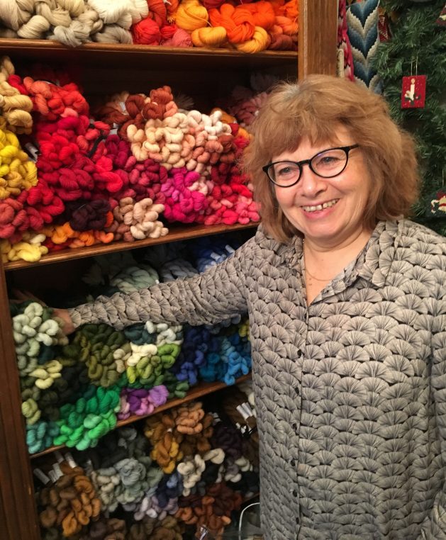 Annie Bouquet, founder of the Parisian needlepoint atelier Tapisserie de France, Paris