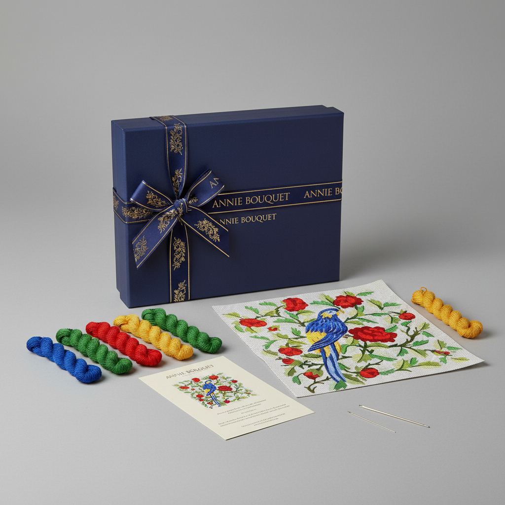 THE PARROT WITH FLOWERS