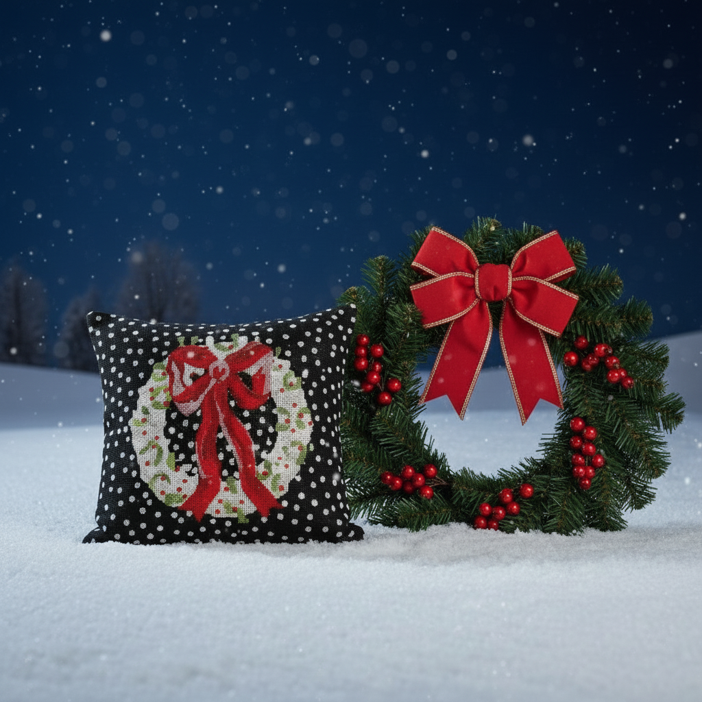 MISTLETOE CHRISTMAS WREATH