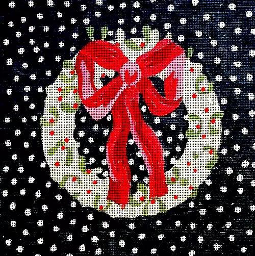 Couronne de Noël au Gui - Annie Bouquet, Tapisserie De France 