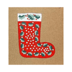 La Chaussette de Noël "Le Houx" - Annie Bouquet, Tapisserie De France 