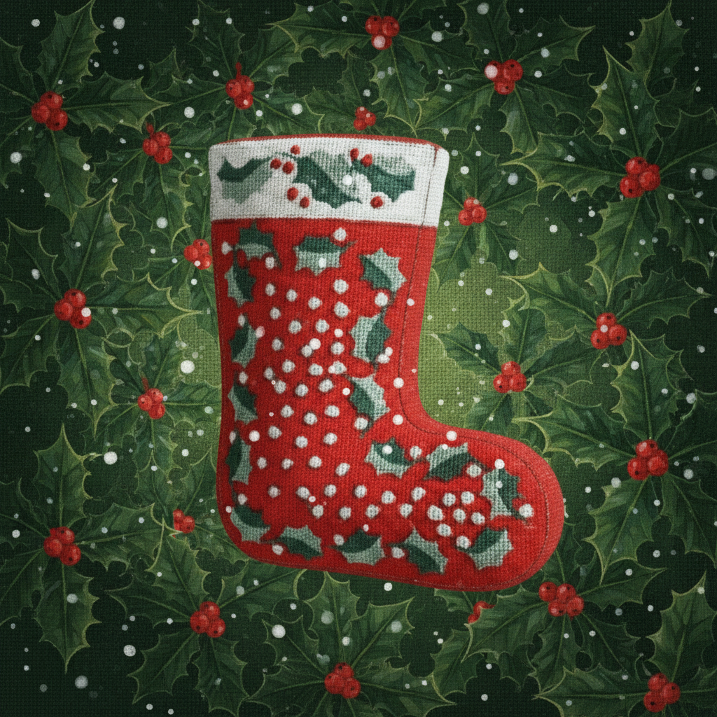 THE CHRISTMAS STOCKING "THE HOLLY"