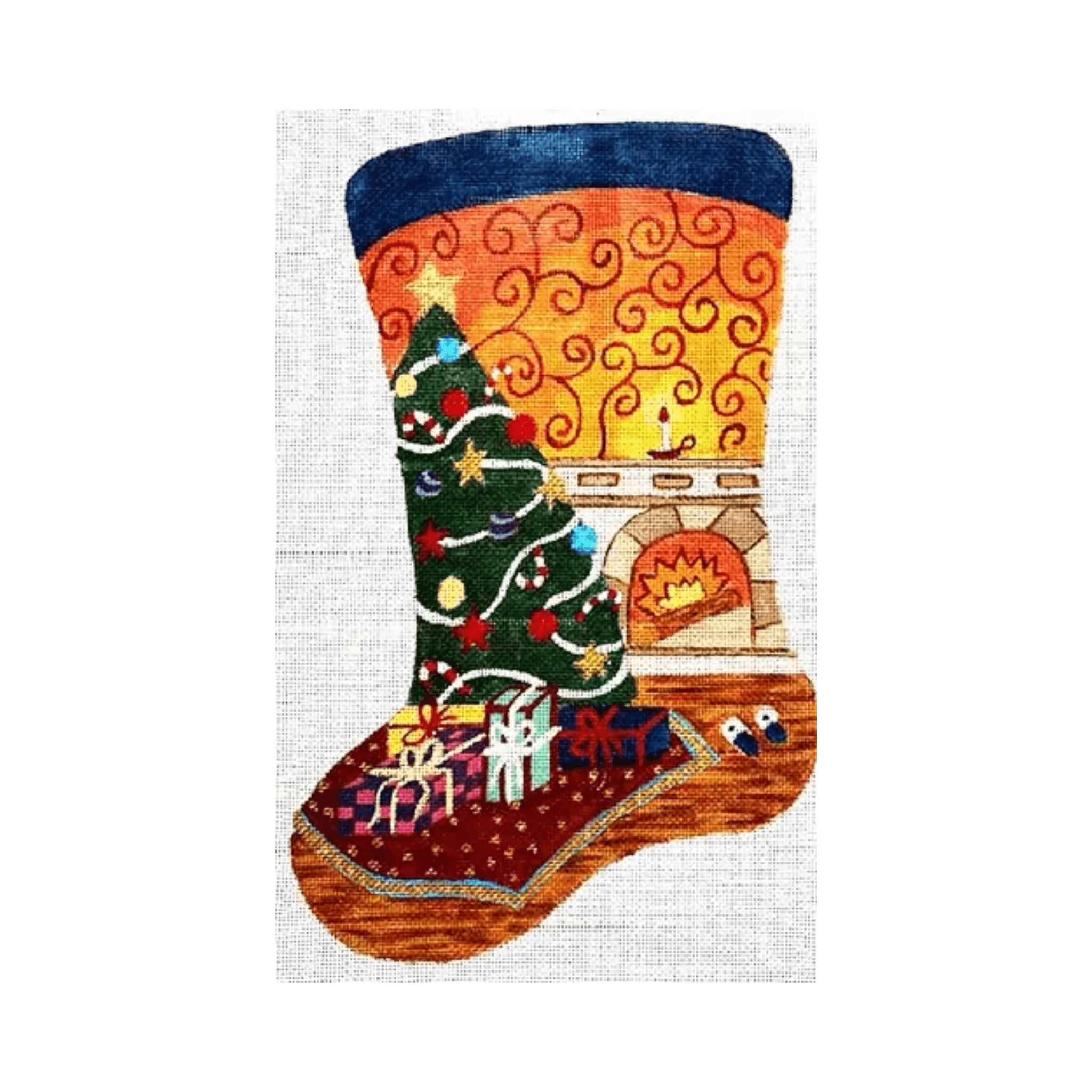 La Chaussette "Sapin Enchanté" - Annie Bouquet, Tapisserie De France 