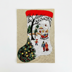 La Chaussette "Promenade de Noël" - Annie Bouquet, Tapisserie De France 