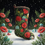 LA CHAUSSETTE DE NOËL "COQUELICOTS FESTIFS"