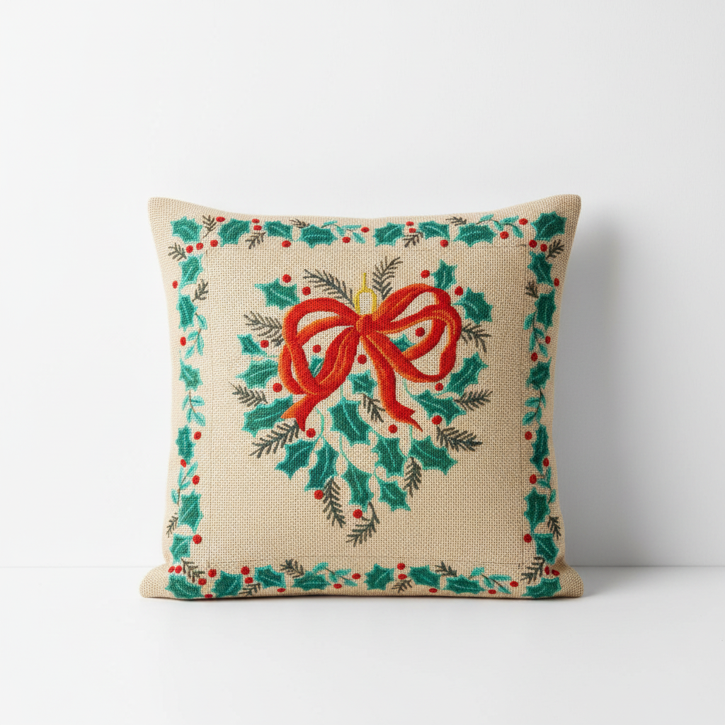 ORNATE HOLLY CHRISTMAS HEART