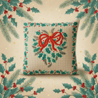 ORNATE HOLLY CHRISTMAS HEART