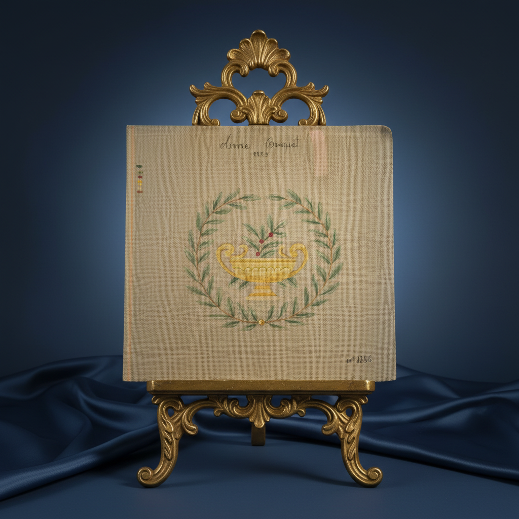 MEDALLION VASE WITH LAURELS