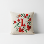 INITIALES EN GERANIUMS ROUGES