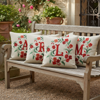 INITIALES EN GERANIUMS ROUGES