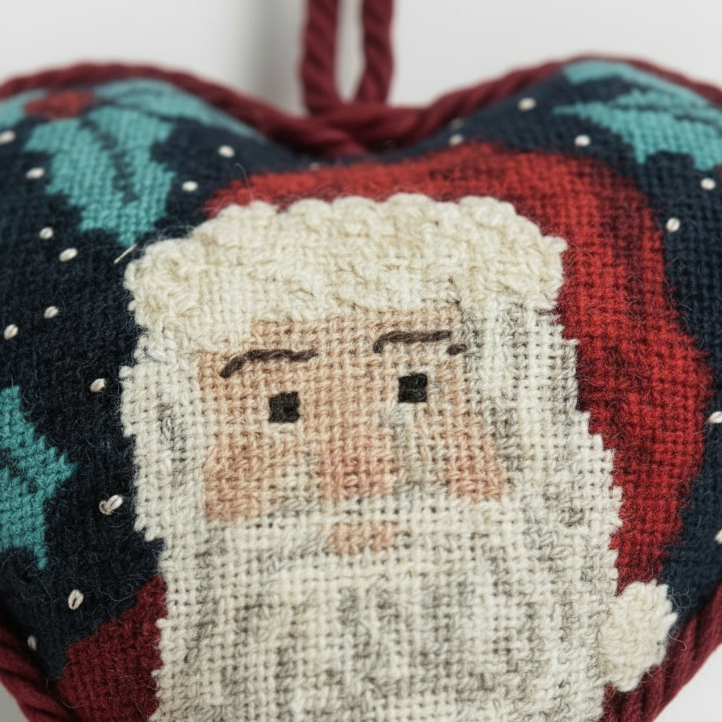 "SANTA CHRISTMAS" HEART 