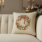 Couronne d’hiver au ruban noué