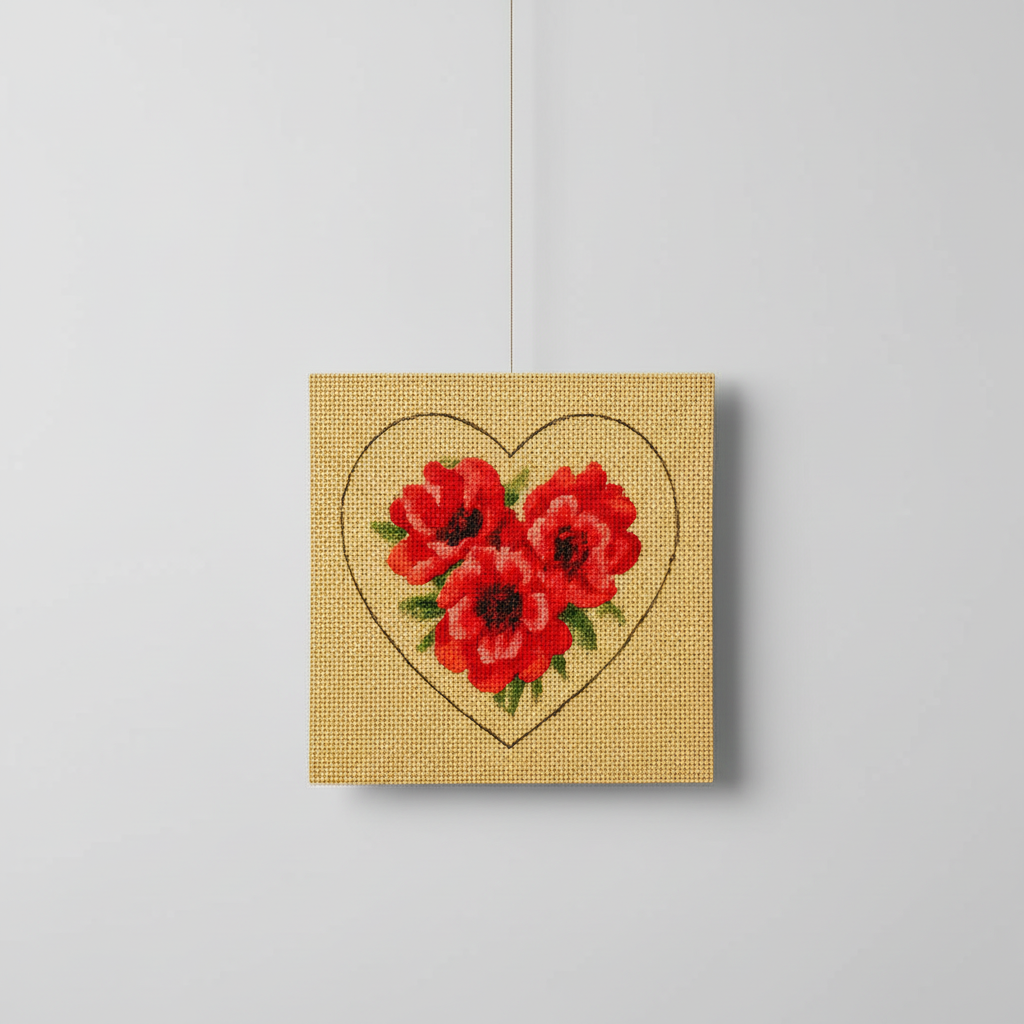 "POPPY" HEART