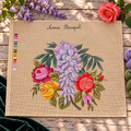 Le bouquet de glycine aux roses