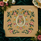 Le médaillon à la corbeille de roses