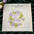 Initiales en violettes