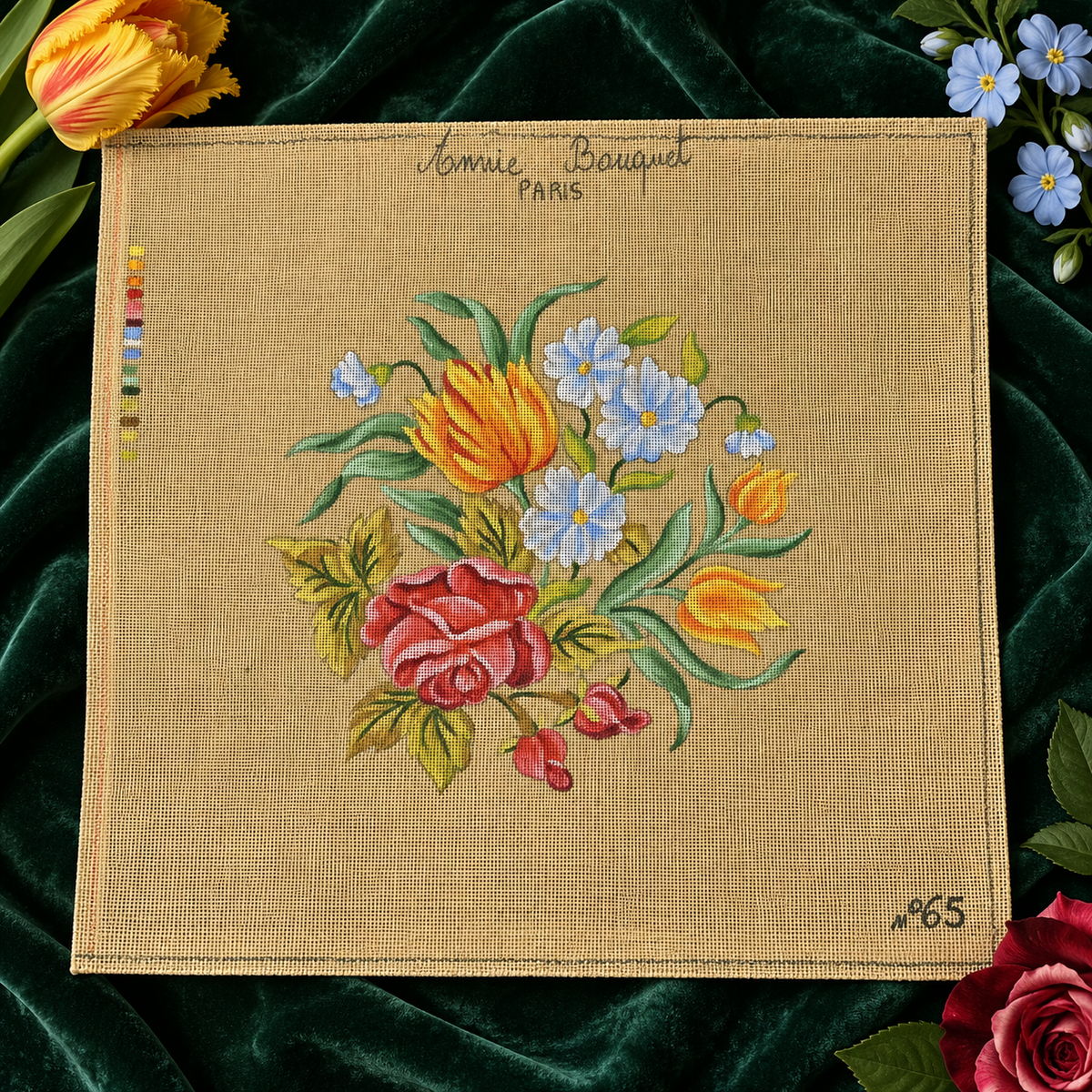 Le bouquet aux tulipes dorées