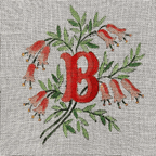 INITIALES EN CLOCHETTES CORAIL