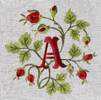 INITIALES EN ROSES ROUGES