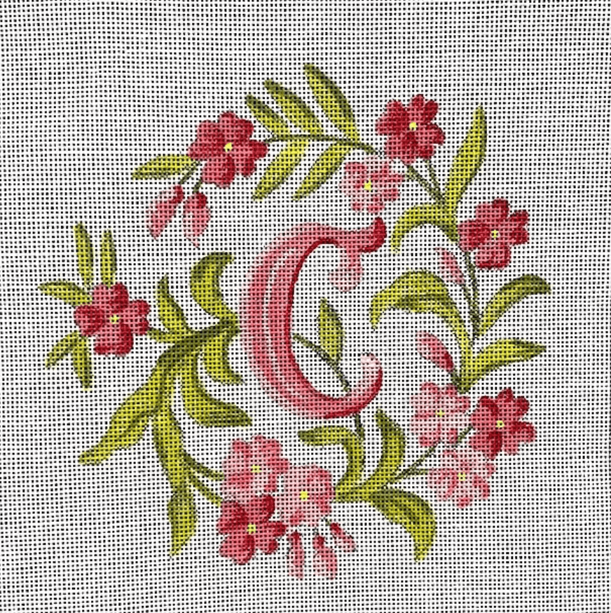 INITIALS IN PINK GERANIUMS