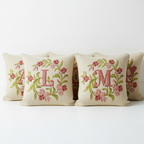 INITIALES EN GERANIUMS ROSES