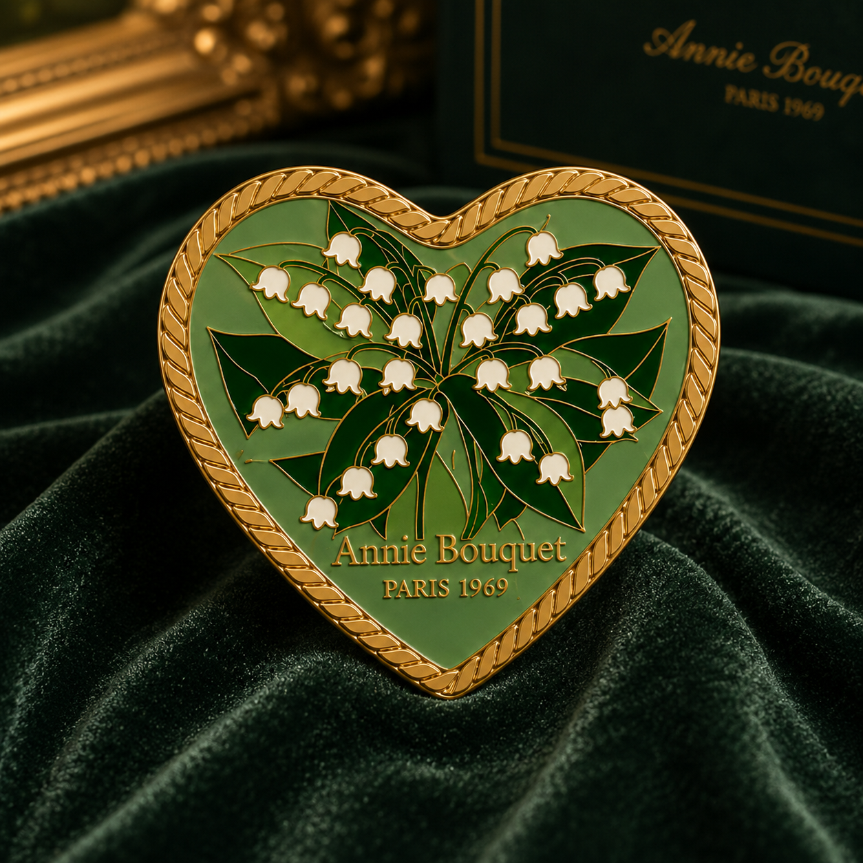 "Lily of the Valley Heart" Needle Minder