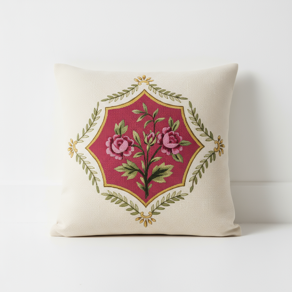 MÉDAILLON AUX ROSES