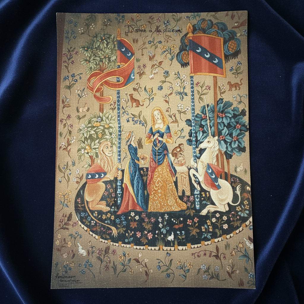 Canevas peint main Dame a la Licorne L Odorat