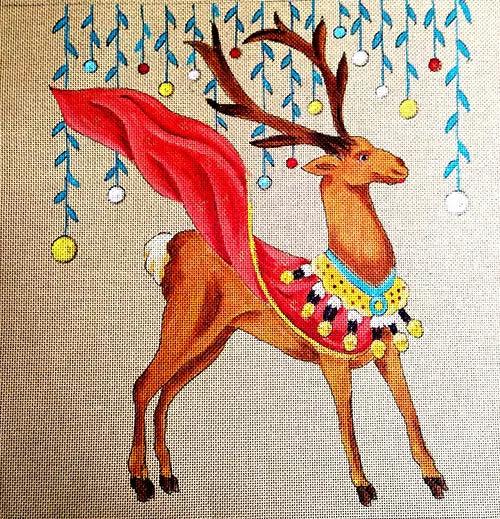 Le Cerf Enchanté de Noël - Annie Bouquet, Tapisserie De France 