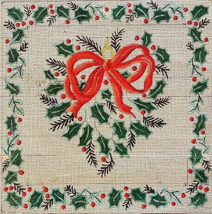 Cœur de Noël au Houx Orné - Annie Bouquet, Tapisserie De France 