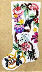 La Chaussette de Noël aux Détails Luxueux - Annie Bouquet, Tapisserie De France 