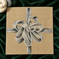 White Ribbon Bow - Canvas Annie Bouquet Paris