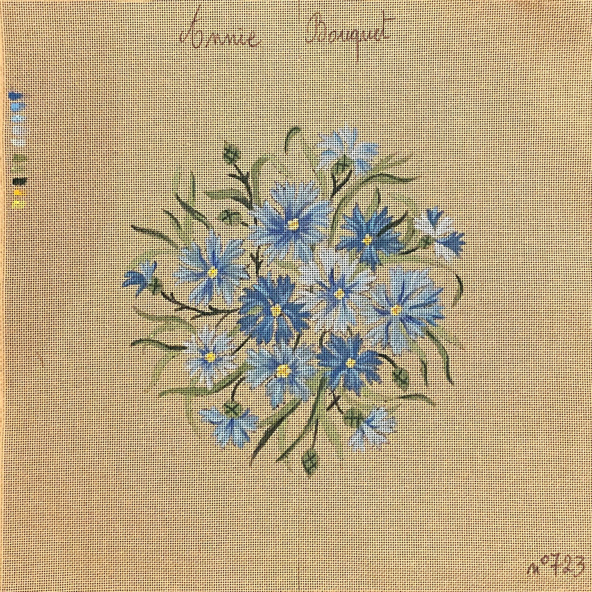 Les bleuets, canevas peint main Annie Bouquet n°723