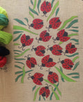 La ronde des coccinelles, canevas peint à la main Annie Bouquet