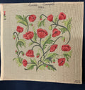 Les coquelicots en branches, canevas peint à la main Annie Bouquet