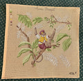 Le singe au bananier, canevas peint à la main Annie Bouquet