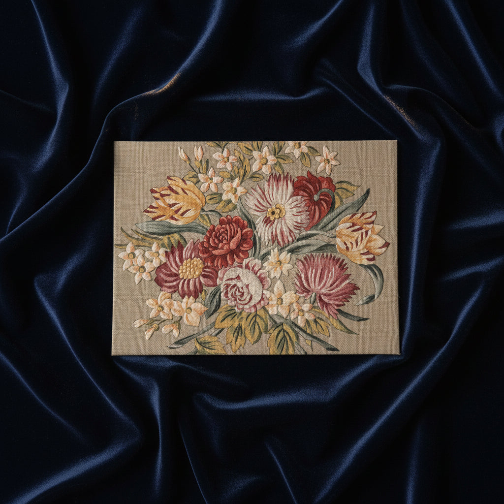 GRAND BOUQUET FLEURI - canevas Annie Bouquet (coufle 00828)