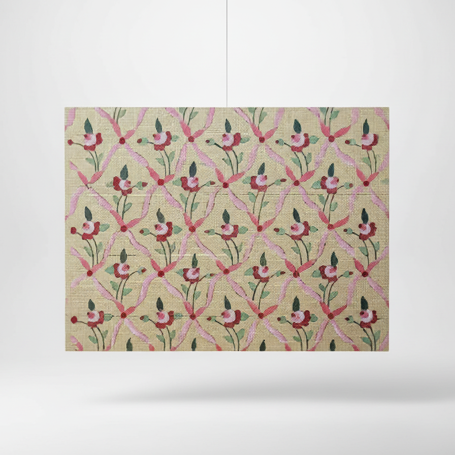 CROISILLON FLORAL EN ROSE LOUIS XVI