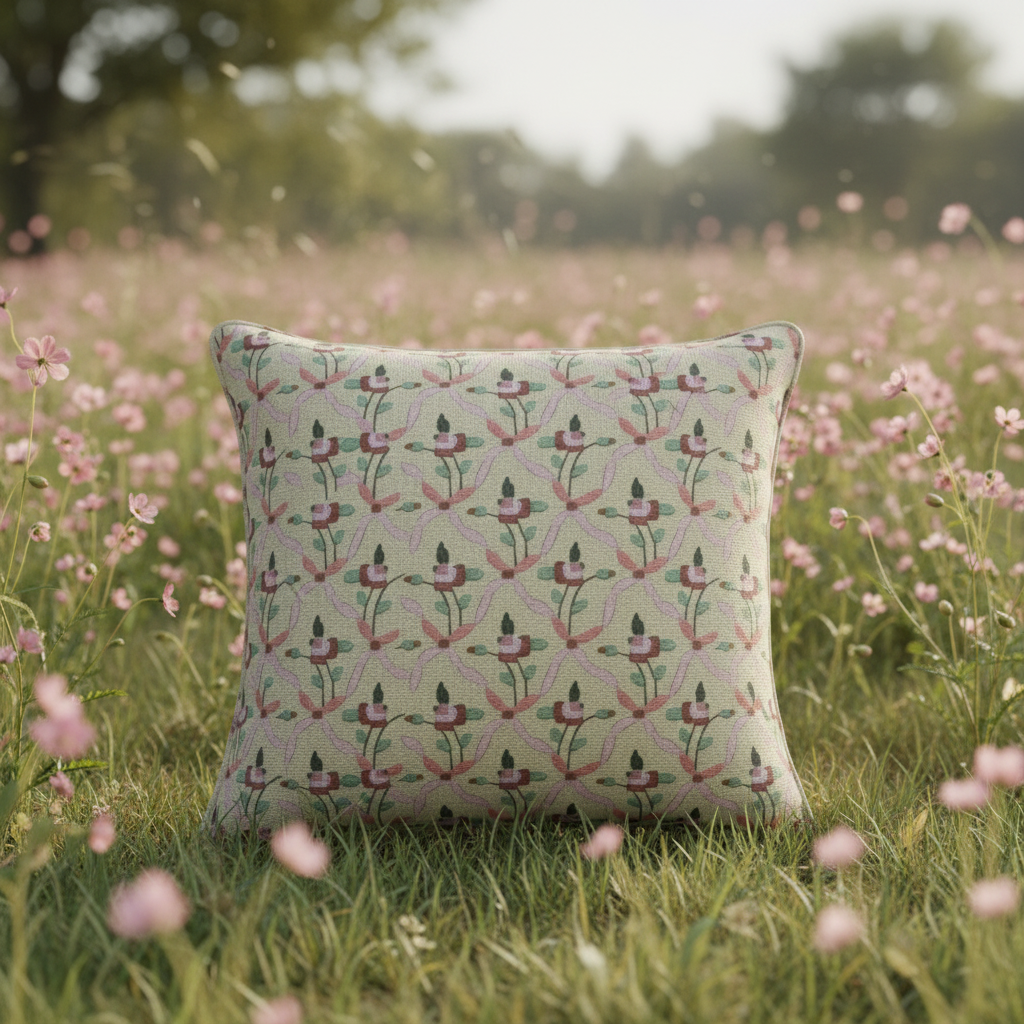 CROISILLON FLORAL EN ROSE LOUIS XVI