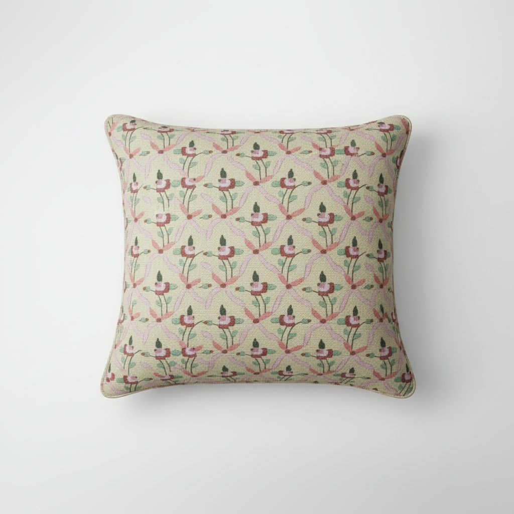 CROISILLON FLORAL EN ROSE LOUIS XVI