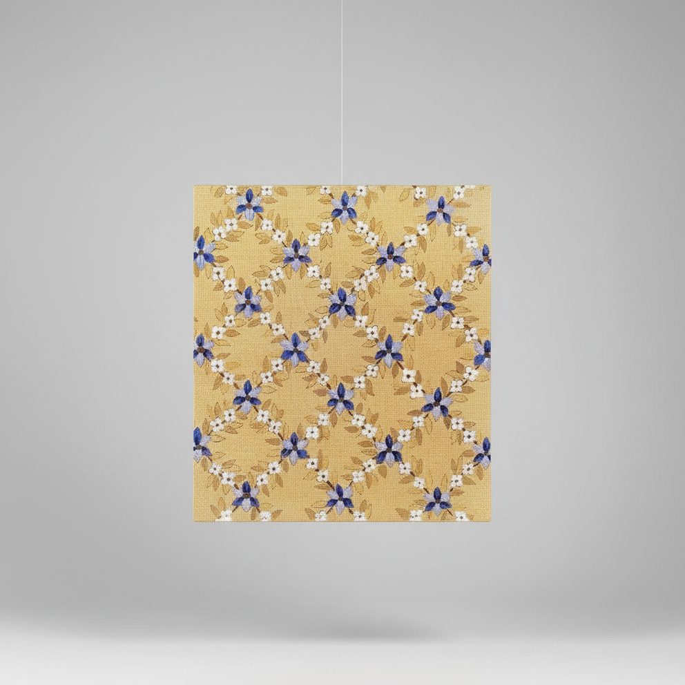 CROISILLONS FLORAUX EN CAMAÏEU DE BLEU