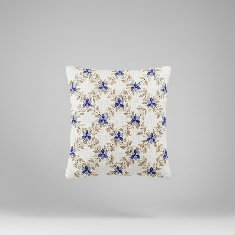 CROISILLONS FLORAUX EN CAMAÏEU DE BLEU