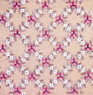 Dentelle Floralle de Roses - Annie Bouquet, Tapisserie De France 