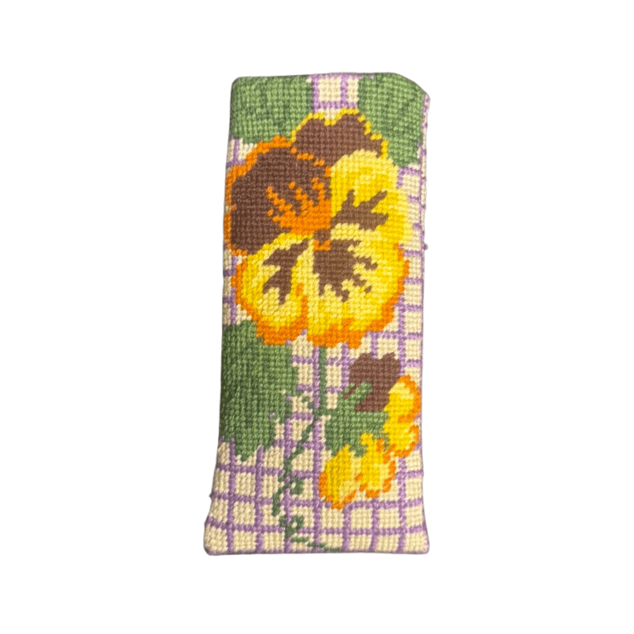 Étui « Pensées en Fleurs Colorées » - Annie Bouquet, Tapisserie De France 