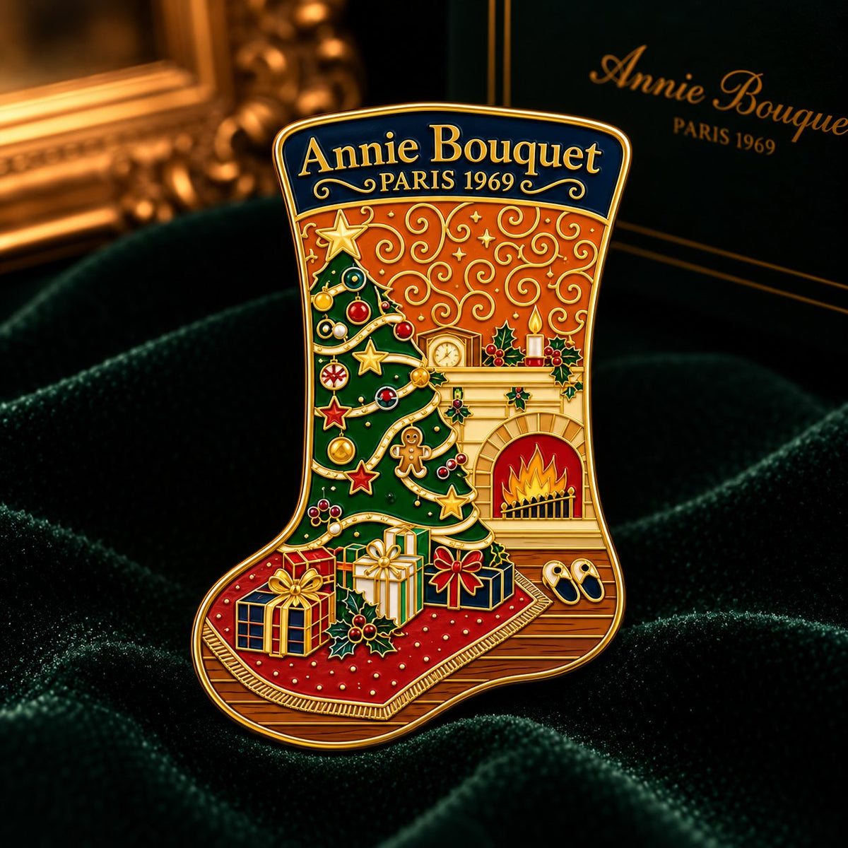 Porte-aiguille aimanté La Chaussette du Réveillon, Annie Bouquet
