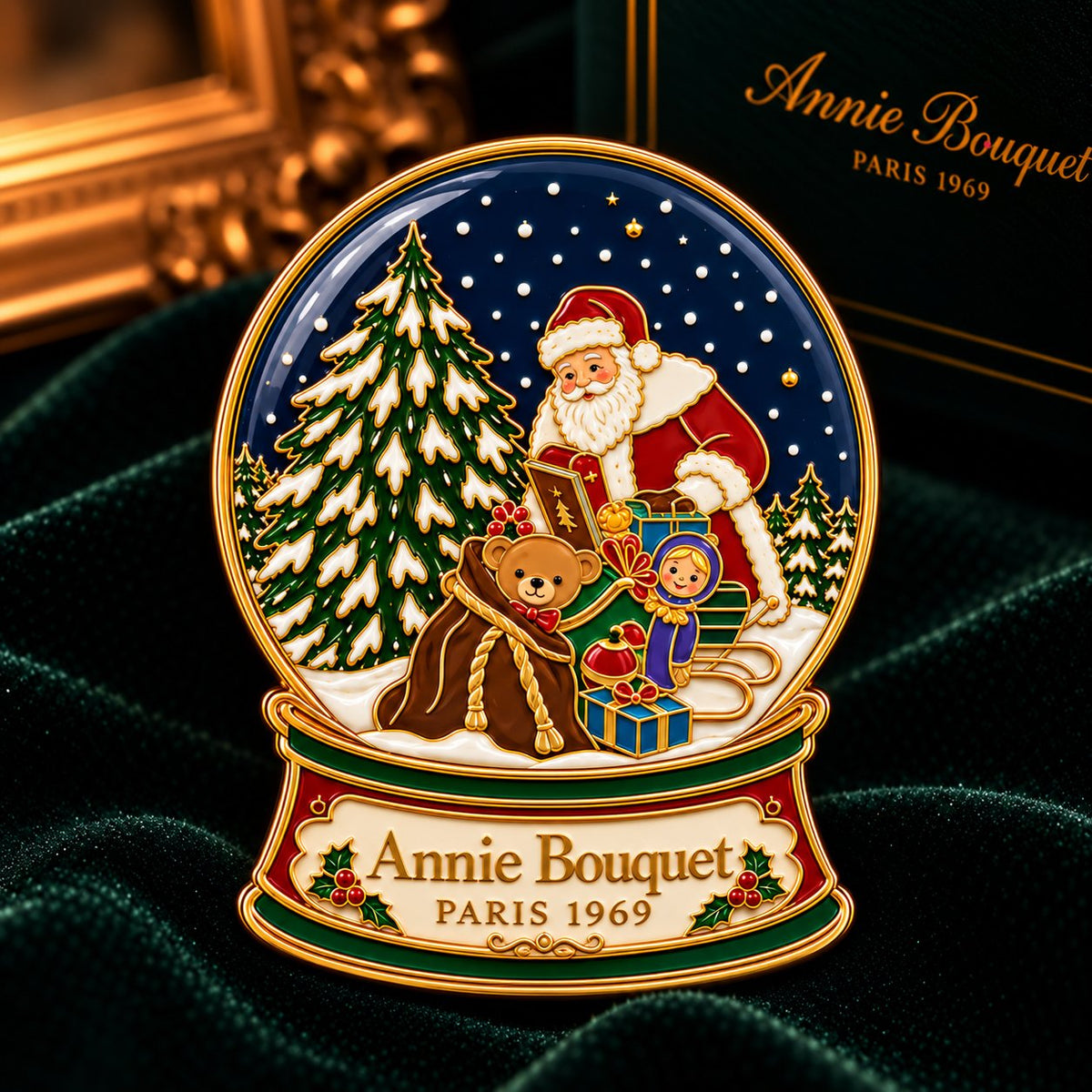 Porte-aiguille aimanté La Boule à Neige du Père Noël, Annie Bouquet