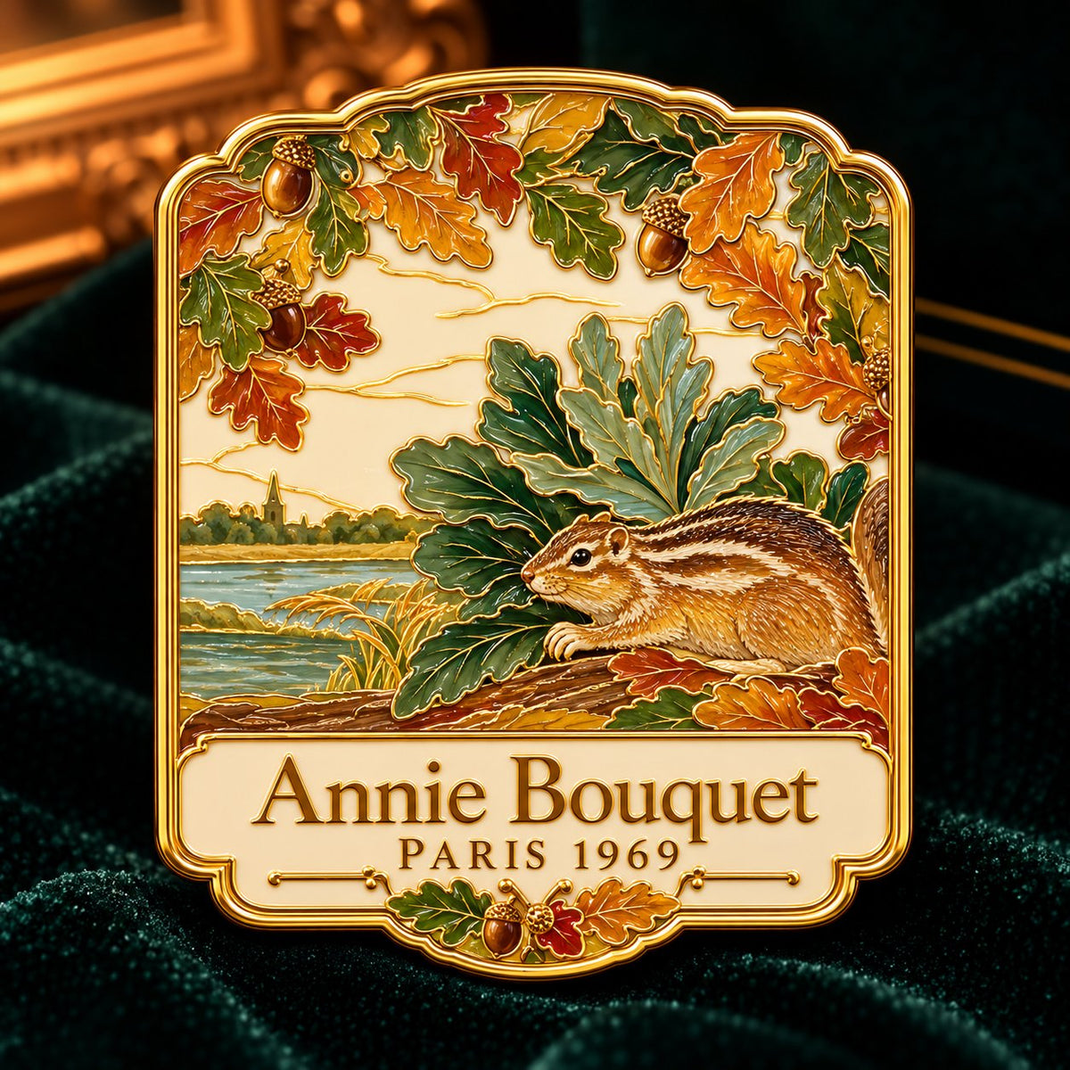 Porte-aiguille aimanté Le Tamia d'Automne, Annie Bouquet