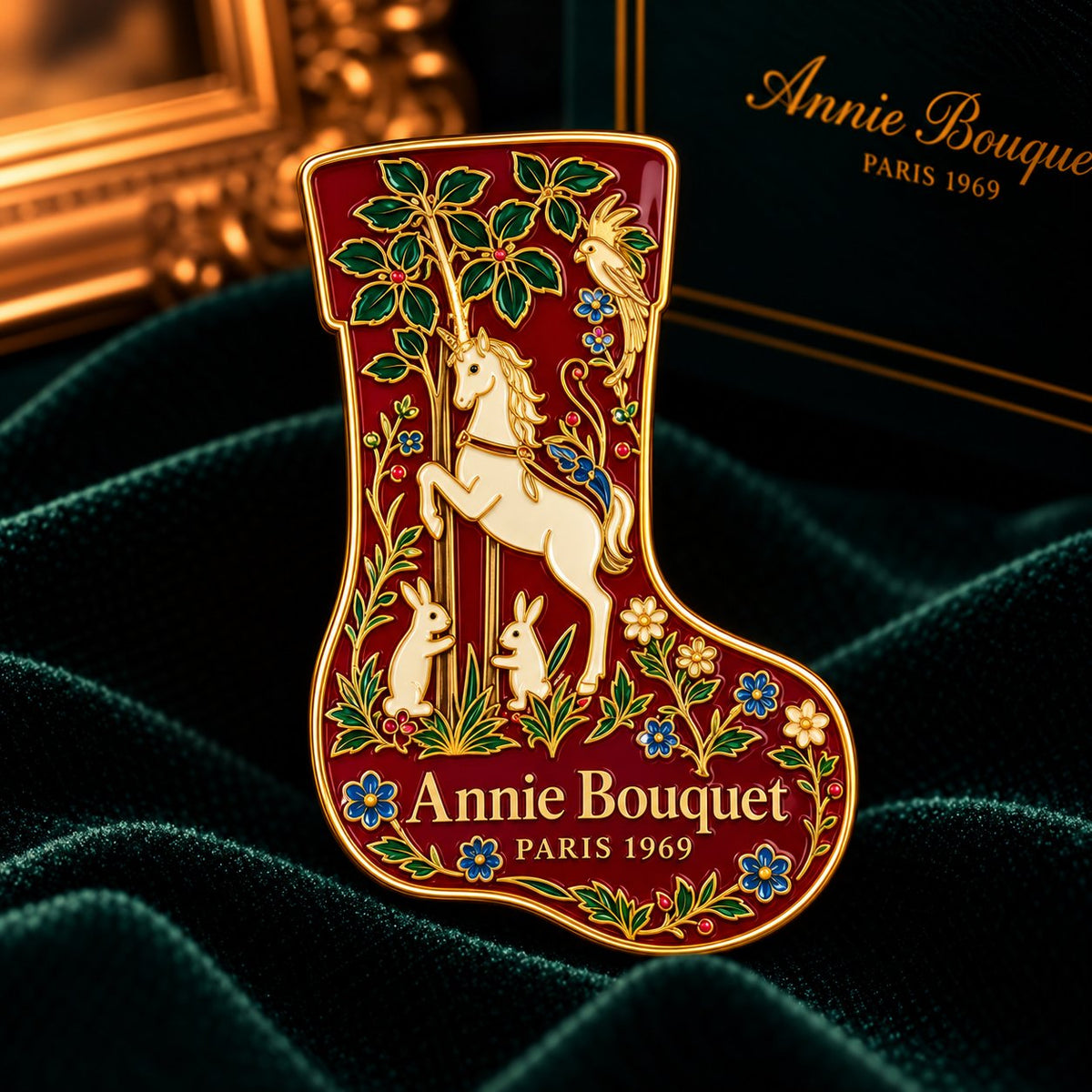 Porte-aiguille aimanté La Chaussette à la Licorne, Annie Bouquet